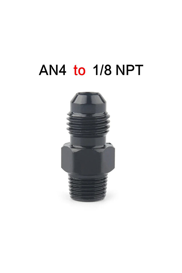 AN4-1-8NPT Aluminum Straight Fuel Hose Adapter Pipe Thread Fitting AN3 AN4 AN6 AN8 AN10 AN12 To 1/8N