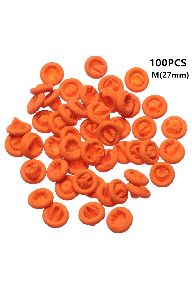 M-27mm 100PCS Fingertips Protector Gloves Reusable Natural Finger Cover Gloves Non-slip Latex Fin..