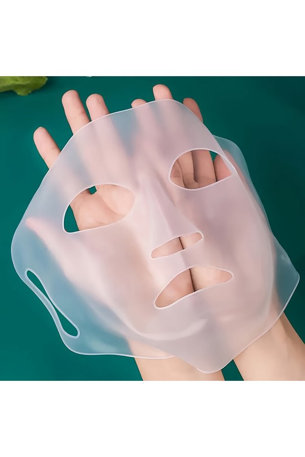 1PC-White 3d Silicone Mask Holder Reusable - Moisturizing Mask And Facial Moisture Anti-Evaporation