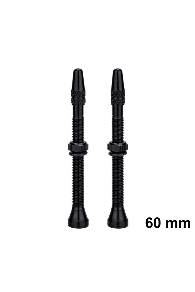60mm Black Bicycle Tubeless Valves Stems 60mm Presta 40mm No Tubes FV With Integrated Valv