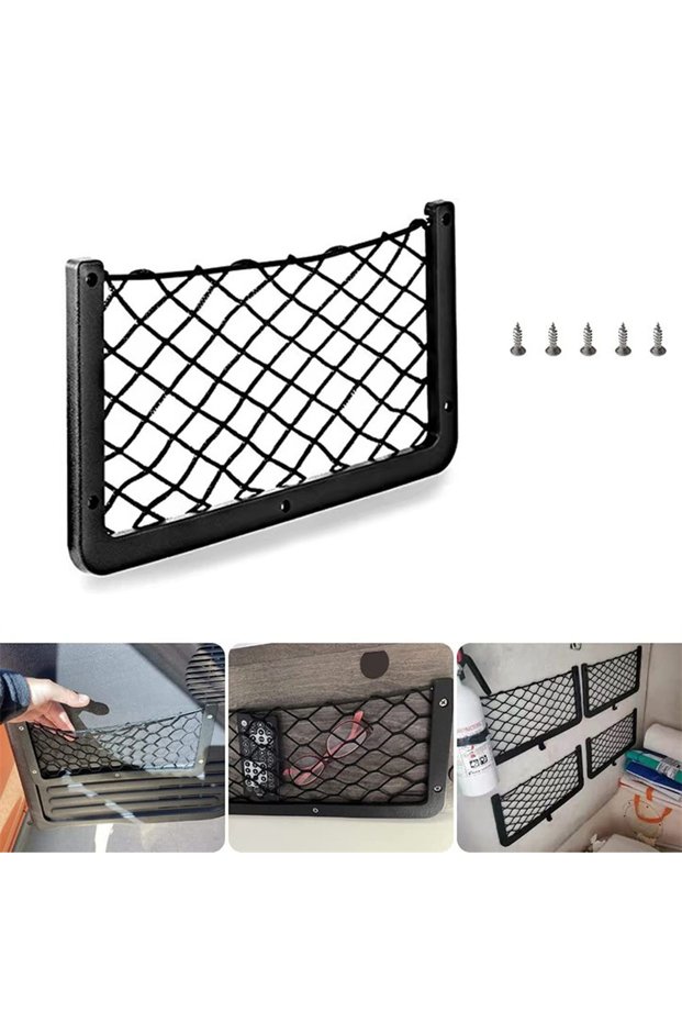 1PCS Car Storage Net Elastic Net Cargo Mesh Nets Car Caravan Bus Camping Vehicle Accessories Seat...