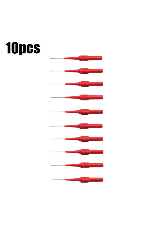 Red 10pcs 10Pcs 30V Diagnostic Tools Multimeter Test Lead Extention Back Piercing Needle Tip Probes