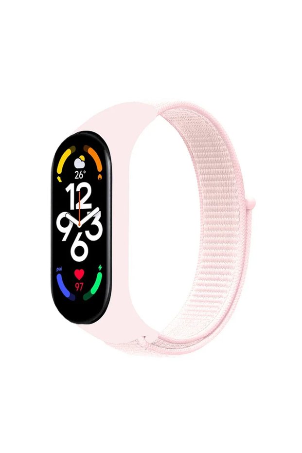 For Mi band 4 3 pearl pink 25 Nylon loop For Mi Band 7-7 nfc smartwatch Wristband Sports Miband7 Co