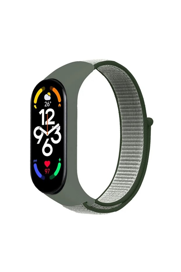 For Mi band 4 3 Deep olive 29 Nylon loop For Mi Band 7-7 nfc smartwatch Wristband Sports Miband7 Co