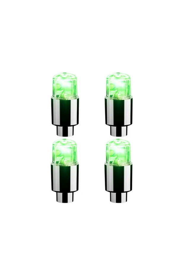 Green4PCS 2/4PCS LED Tire Valve Cap Lights Durable Air Valve Caps with Lights for Cars Motorcycles B