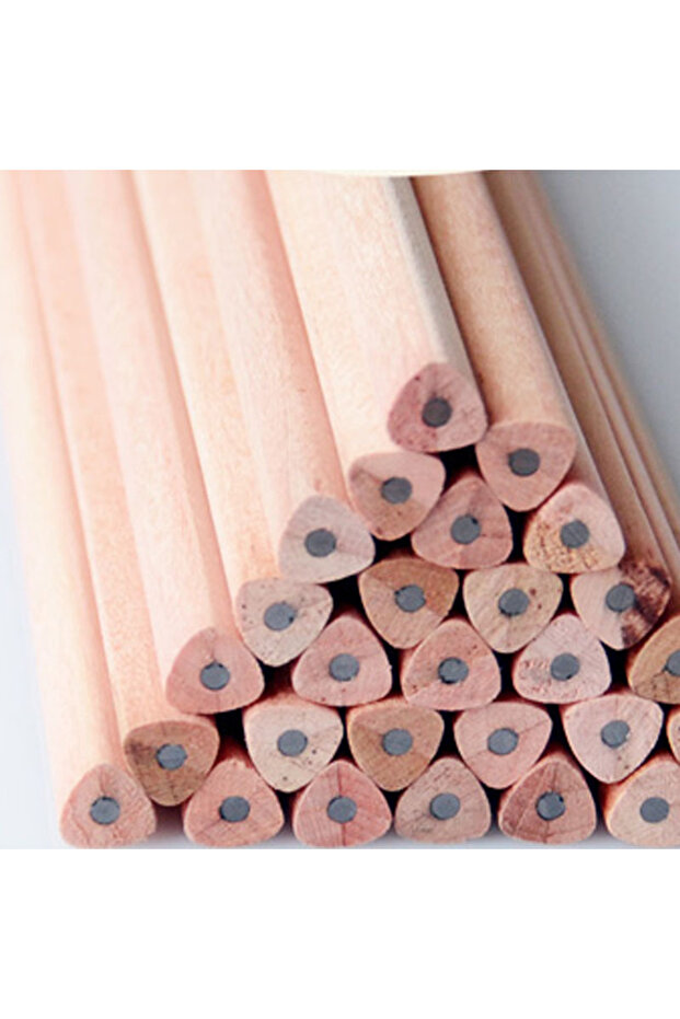 Triangular pole 50pc 50PCs Practical Natural Wood Pencil HB Black Hexagonal Standard Pencil for Stat
