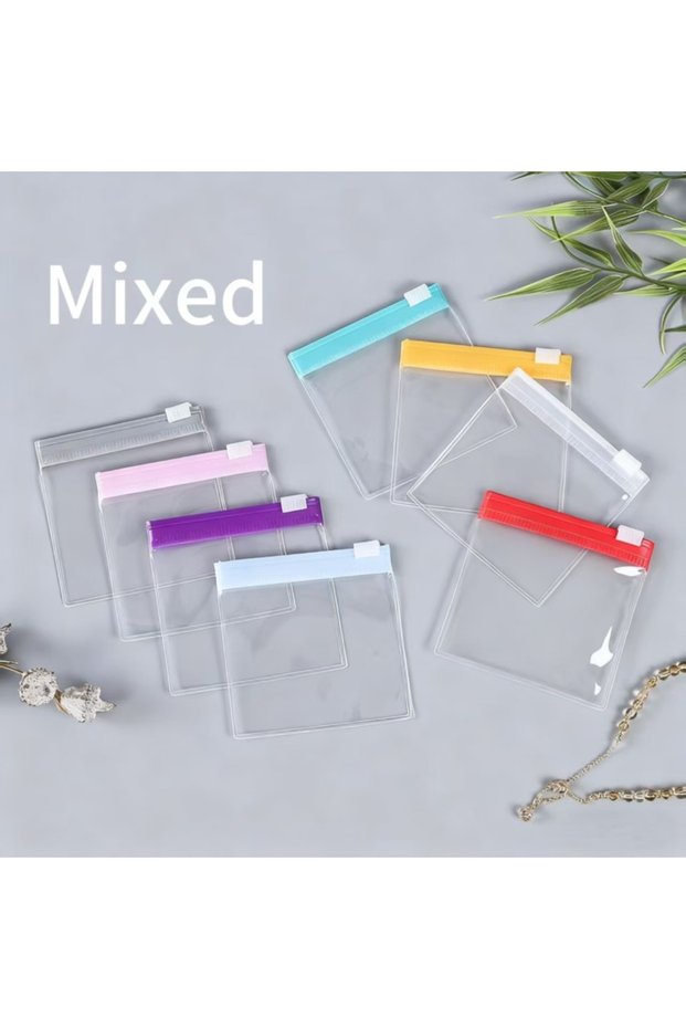 5pcs mixed color Mini Colorful Pill Dispenser Bag Reusable Medicine Zip Bags Self-Sealing Jewelry St