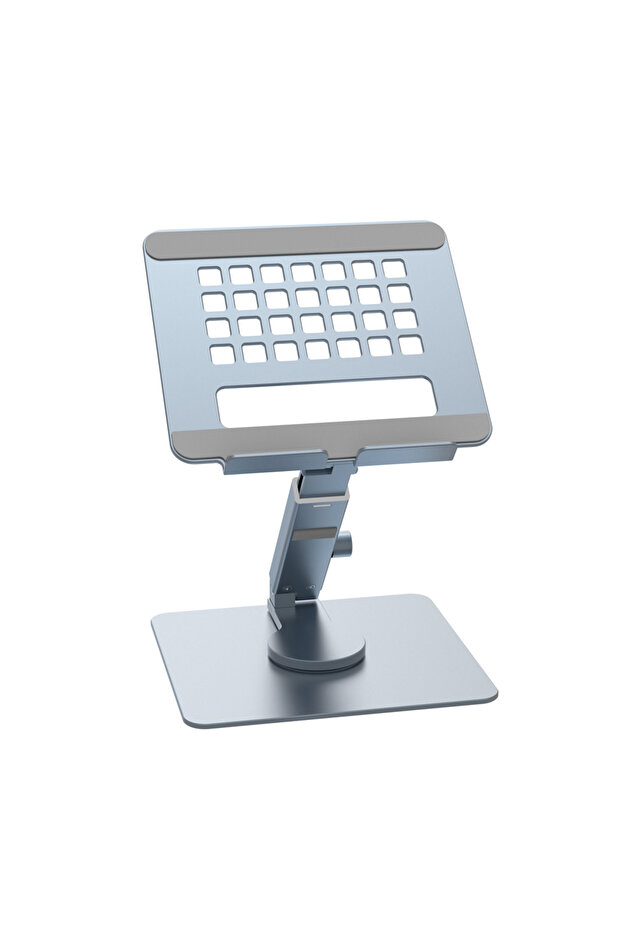 New Gray Tablet Stand 360°Rotating Folding Aluminum Adjustable Desk Holder Mount Riser for iPad Pro