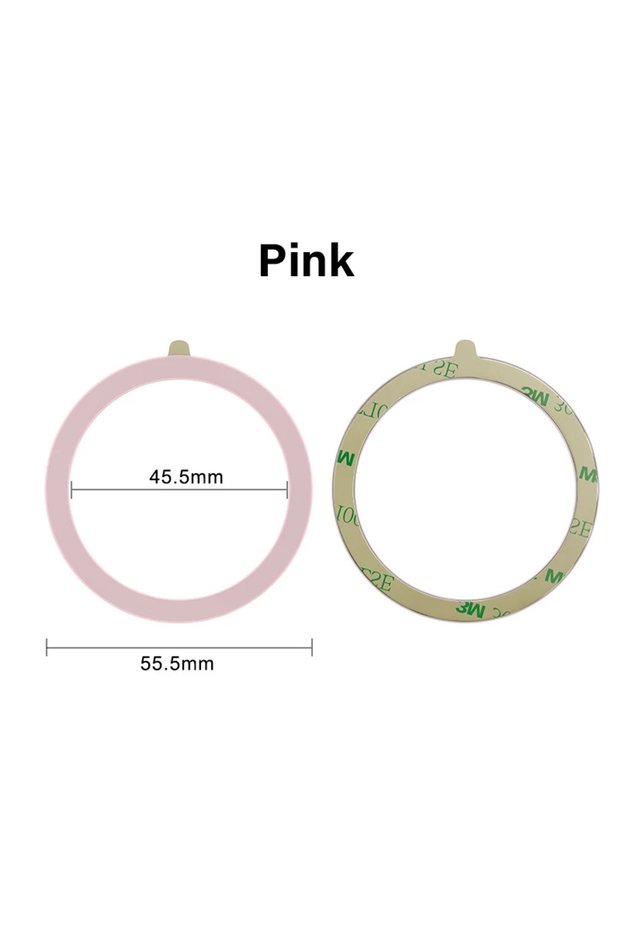Pink Universal Magnetic Mobile Phone Ring for Magsafe Accessories Metal Sticker Wireless Charger Iro