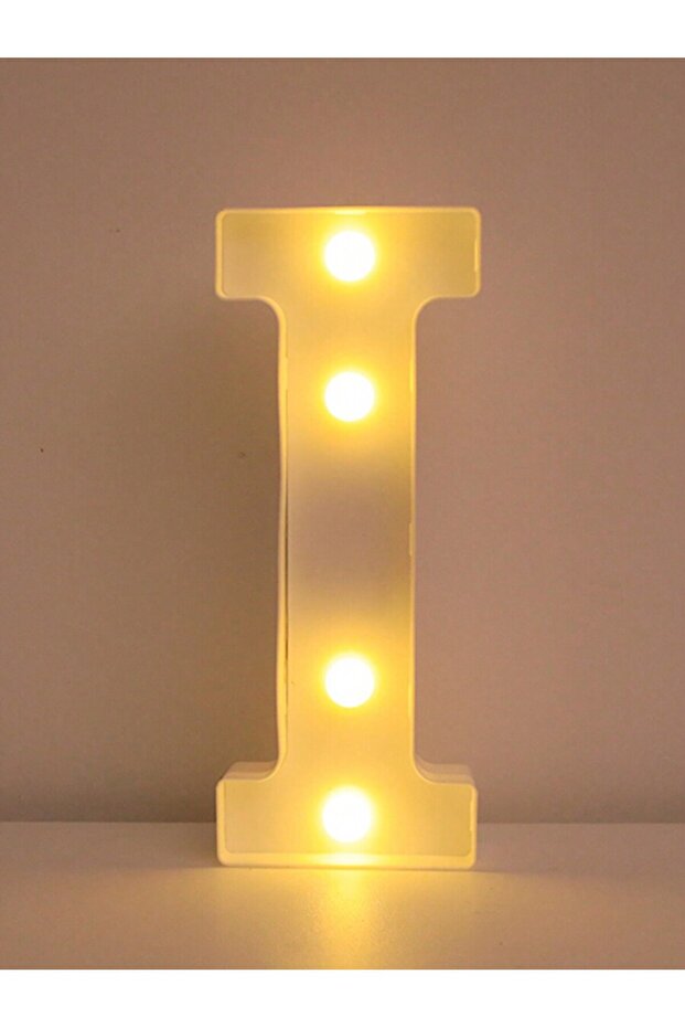 I White 1PC 21.8CM LED Letter Light, Luminous Letter and Number Night Light, Suitable for Home, Bar,