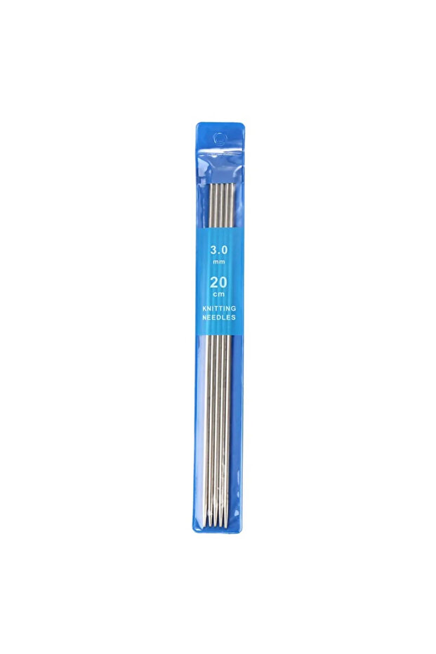 3.0MM-5pcs L 5Pcs/set 20CM Stainless Steel Needles Set 2-5MM DIY Sweater Weave Craft Set Double Poi