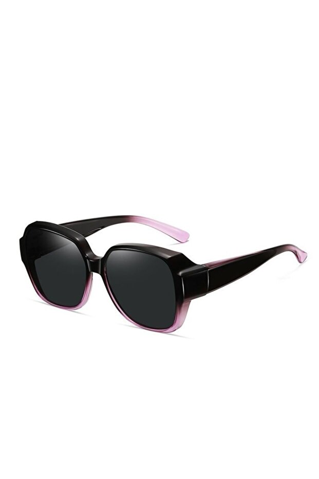 purple Sunglasses Myopia Glasses Cover Polarized Sunglasses Folding Fit Over Glasses Men Women UV400