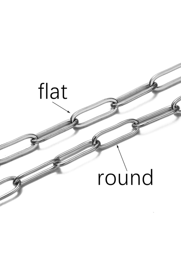 3mmx 9mm round Steel 1M 3/4mm Stainless Steel Chain No Fade Cable Gold Chains for Necklace Bracelet