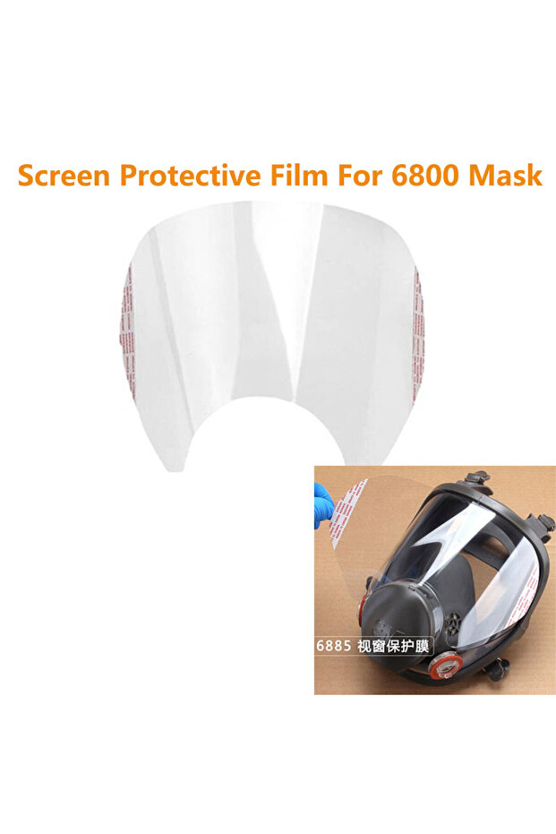 15Pcs Scratch Resistant Protective Film For 3M 6800 Gas Respirator Full Face Mask Window Screen Prot