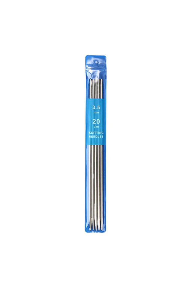 3.5MM-5pcs L 5Pcs/set 20CM Stainless Steel Needles Set 2-5MM DIY Sweater Weave Craft Set Double Poi