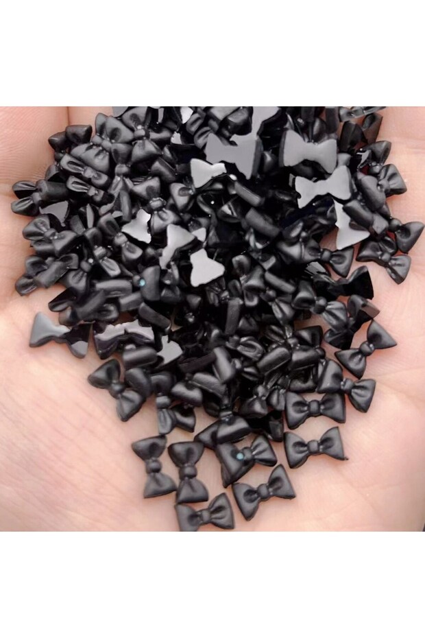 NAILFYOU 50pcs 50pcs Japanese Solid Bowtie Nail Art Charms Resin Kawaii Bowknot Nail Rhinestones Dec