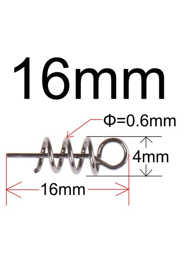 40 pcs 16mm Stainless Steel Spring Lock Pin Fishing pin Screw Crank Hook Spring Twist Lock Fishing C
