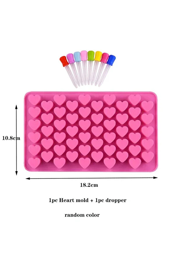 xin01 Gummy Bear Mold Silicone Chocolate Mold with Dropper DIY Dinosaur/Bear/Heart and Mini Donuts V