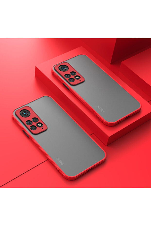 حافظة أصلية حمراء لهاتف Redmi Note 11S 4G لهاتف Redmi Note 11 11s غطاء حماية للكاميرا مضاد للصدمات