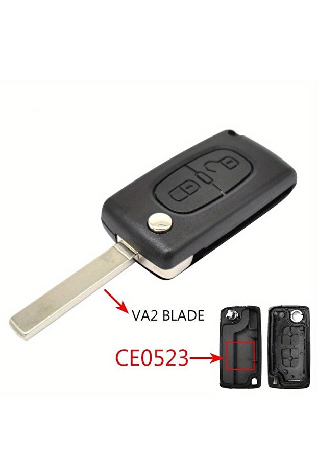 VA2 CE0523 2 Button Car Remote Flip Key Shell Case For Peugeot For 308 For 207 For 307 For Citroen F