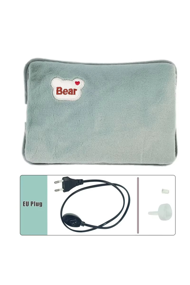 B European Standard Plug Winter Warm Handbag Hot Water Bag, Reusable Plush Electric Water Bag, Charg