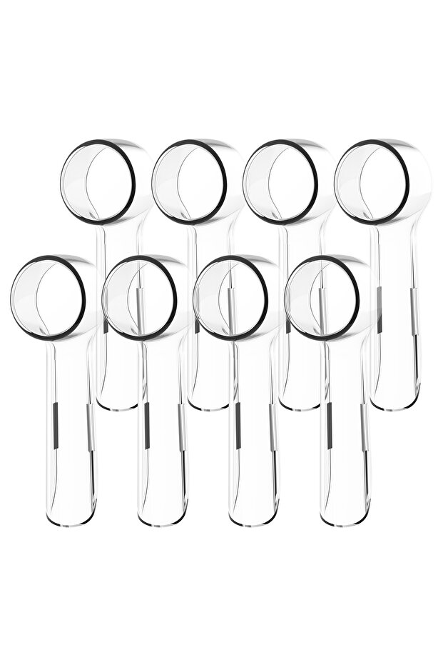 Clear-8 Pcs Toothbrush Dustproof Covers Caps Compatible with Braun Oral B Replacement Brush Heads El