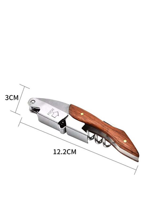 3 Stainless Steel Wine Opener, Professional Waiters Corkscrew, Leather Case,Beer Bottle Opener And F