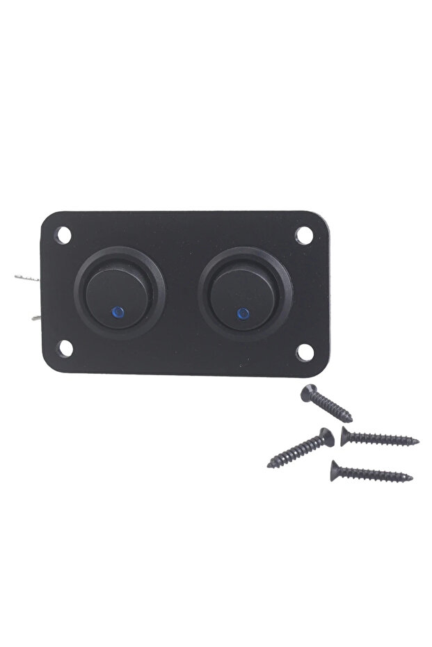 blue 2 button 12V 1-5 Gang Universal Toggle Switch Panel USB Car Boat Marine RV Truck Blue LED Styli