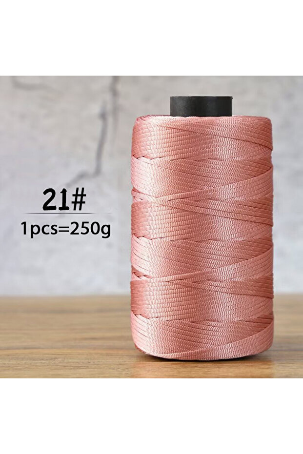 21 Meat Powder 250g summer crochet flat ribbon thread handmade DIY weaving production crochet summer
