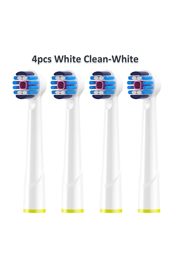 4pcs 18 White 4-12pcs Replacement Brush Heads For Oral-B Electric Toothbrush Advance Power/Vitality