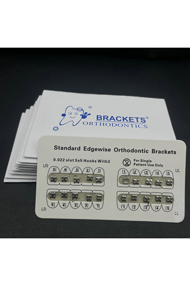 STD Edgewise 3 Hook 10packs Dental Orthodontic Metal Braces Bracket Mini Roth/MBT/Edgewise 022 Slot