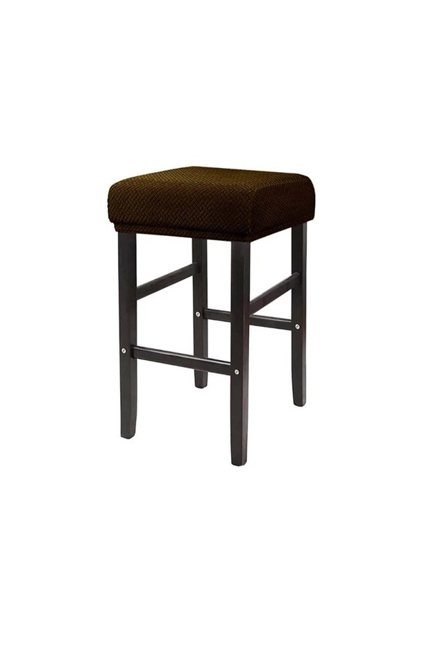 1pc chair cover A9 coffee 1 Square Stool Covers Home Jacquard Elastic Bar Stool Slipcovers Counter S
