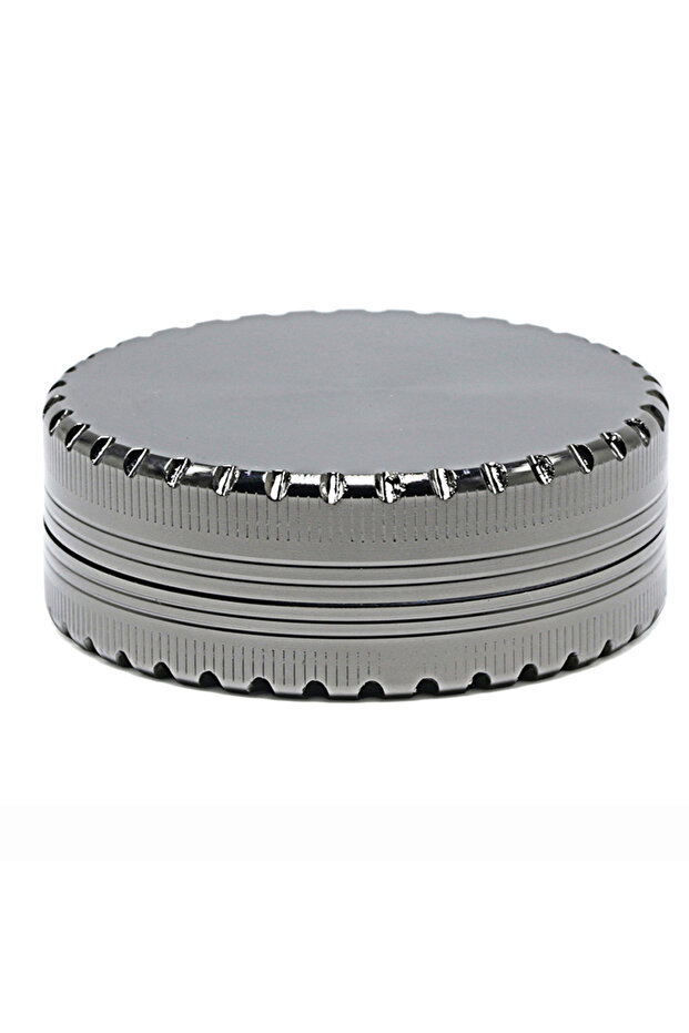 Nickle-Black Toothless Non-slip Metal Grinder 3 layers Grass 62MM 2.4 inches Smoke Grinder Black Re