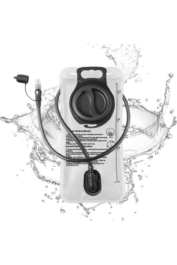 White-1.5L One click quick release water bag 1.5L-3.0L mountain backpack leak proof water bag, suita