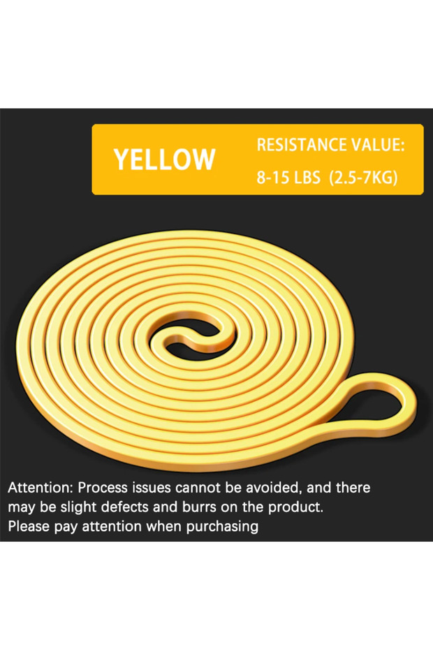 Yellow 15BL Resistance Band Set Pull Up Assistance Bands Stretch Band Resistance Heavy Workout Exerc