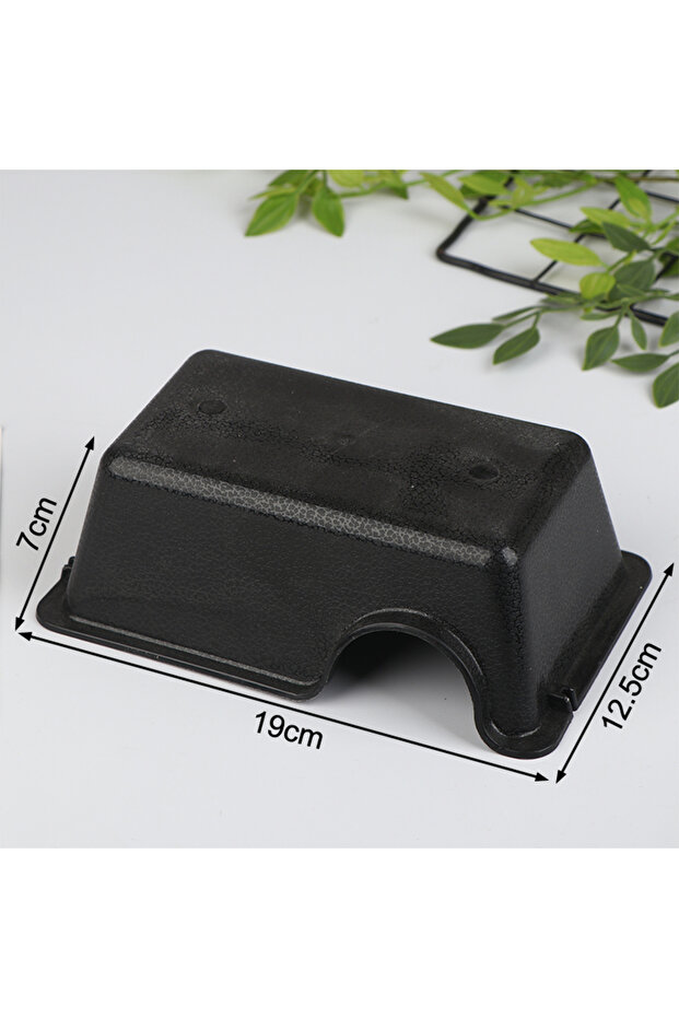 A5 NEW Reptile Hide Box Small Animal Hideaway Reptile Enclosure Black Ventilation Hiding Cave For Ge