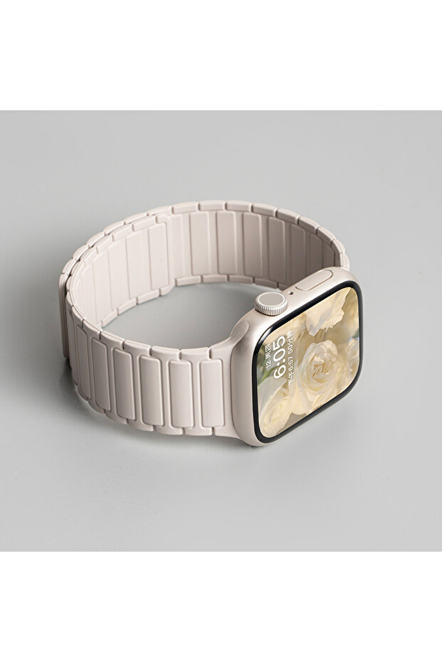 S10-42mm 38 40 41mm Starlight Silicone Strap for Apple Watch 46mm 42mm 49mm 45mm 41mm 44mm 40mm Magn