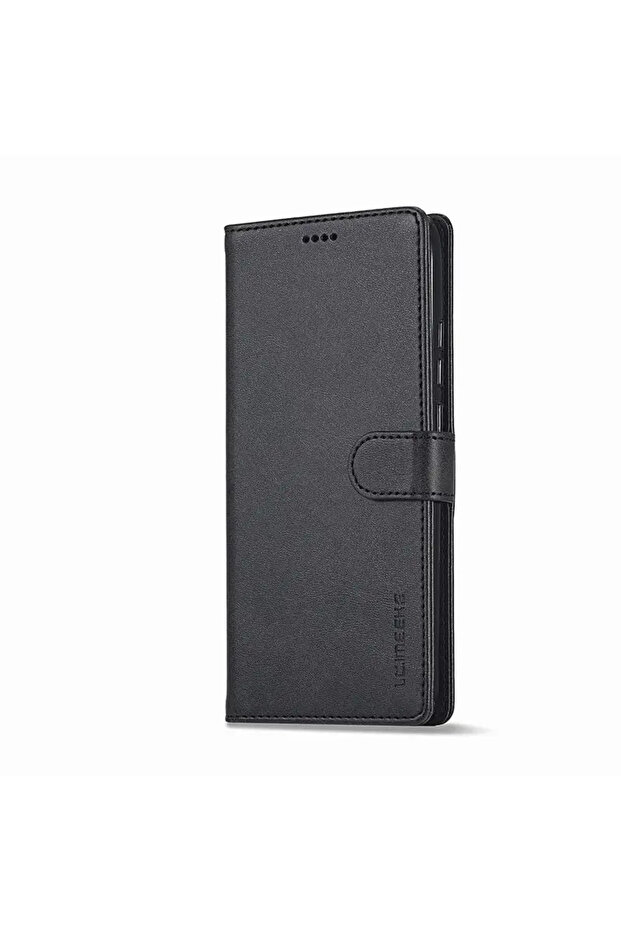 جراب BSN أسود قابل للطي لهاتف Redmi Note 9 Pro Max، جراب محفظة مغناطيسي لهاتف Redmi