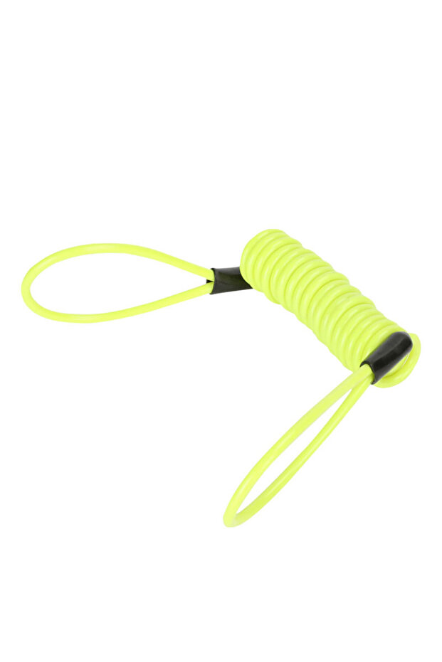 YELLOW 120CM Motorcycle Brake Disc Lock Scooter Reminder Cable Bicycle Spring Rope Bag Anti-Theft Ca