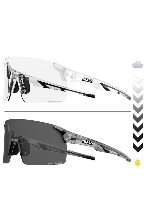 Photochromic 1lens Photochromic Frame60 Scvcn Photochromic Sunglasses Cycling Blue Outdoor Sports Bi