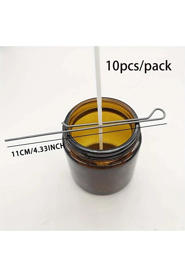 10pcs 5/10Pcs 4.3 Inch Candle Wick Holders Clip Wick Fixer Stainless Steel Holders for Candle Making