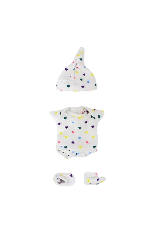 White Heart 4 Styles Cuddly Mini Bebe Reborn Clothes Sets for 13cm-15cm Reborn Baby Dolls High Quali