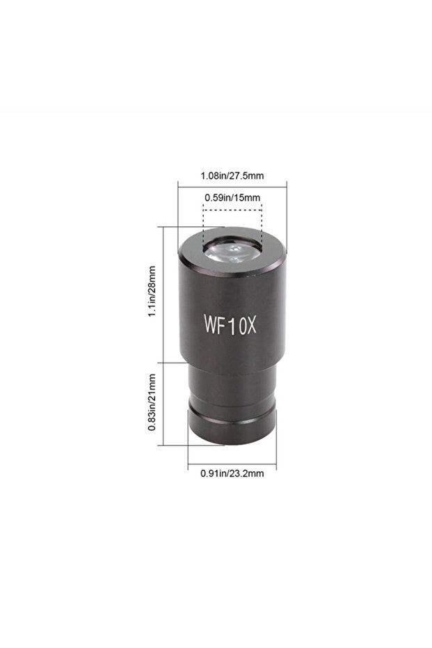 عدسات ميكروسكوب داتيسون Wf10X، عدسة ميكروسكوب بيولوجية خاصة بزاوية واسعة مقاس 0.91 بوصة (23.2 ملم)