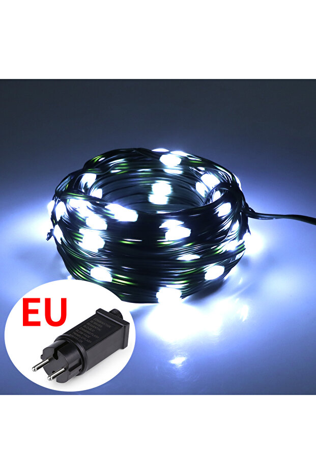 50M White EU Plug 30M 20M 50M 10M 100M LED String Light 24V RGB Warm White Waterproof Outdoor Garlan