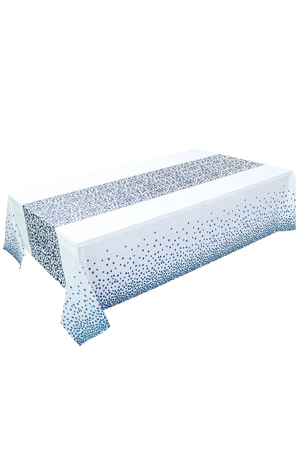 مفرش طاولة صغير منقط للاستخدام مرة واحدة، مقاس 137×247 سم، طراز 4، قطعة واحدة، مفرش طاولة سميك مقاوم للماء من مادة البولي فينيل كلوريد (PEVA)، للمنزل