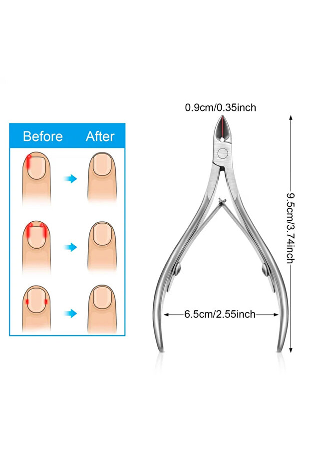 1PCS Professional Cuticle Cutter Nail Nippers Scissors Manicure Pusher Pedicure Tong Dead Skin Remov