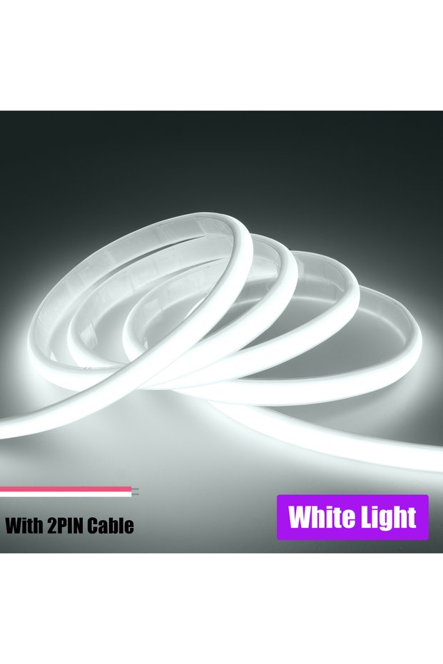 DC12V - 7M White With 2PIN DC12V 24V COB Strip With 2PIN /DC Cable IP67 Waterproof Outdoor Home Deco