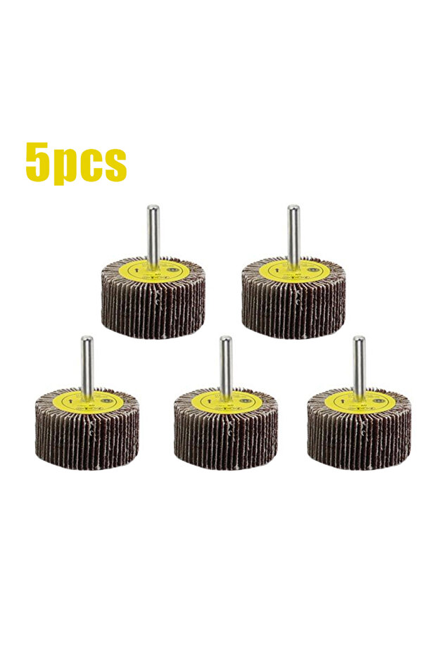 80 40mm-5pcs Dia 80# 6mm Accessories Rotary Tool Grinding Buffing Sandpaper Flap Wheel Head with Man
