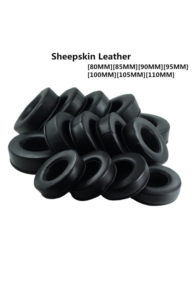 85mm Sheepskin Leather 70 80MM 85MM 90MM 95-110MM Replacement Memory Foam Earpads for Headphones Ear