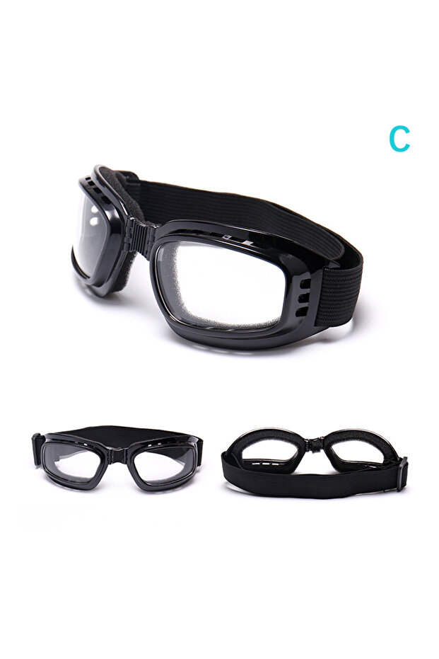C Protection Goggles Tactical Clear Glasses Motorcycle Riding UV Protection Goggles Wind Dust Dustp.